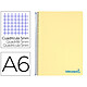 LIDERPAPEL Cahier spirale a6 micro wonder 240 pages 90g 5x5mm 4 bandes couleurs jaune x 3 Cahier