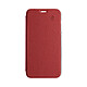 BEETLECASE Étui pour iPhone 12/iPhone 12 Pro Folio Premium en Cuir avec Dos en Cristal Rouge Protégeant votre iPhone des rayures, des chocs et des chutes accidentelles