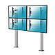 KIMEX 031-2400K3 Support de Sol pour Mur d'images 4 écrans TV LCD LED 45"-55", à Visser