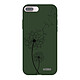 Evetane Coque iPhone 7 Plus / 8 Plus Silicone Liquide Douce vert kaki Pissenlit