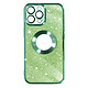 Avizar Coque pour iPhone 12 Pro Max Paillette Amovible Silicone Gel  Vert - Une coque design de la série Protecam Spark, pour iPhone 12 Pro Max