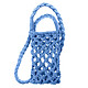 Avizar Sac Bandoulière pour Smartphone en Crochet Tressé  Bleu - Sac bandoulière conçu pour faciliter votre vie en gardant votre téléphone à portée de main