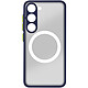 Avizar Coque MagSafe pour Samsung S23 Hybride Fine Bords surélevés  Contour Bleu nuit - Coque arrière conçue spécialement pour votre Samsung Galaxy S23