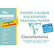 CLAIREFONTAINE Pochette papier calque 21x29.7cm 70g 12 + 3 gratuites Papier calque