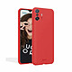 Jaym Coque pour Xiaomi Redmi Note 11S 5G / Note 11T 5G Premium Silicone Microfibre Rouge Coque conçue sur mesure pour Xiaomi Redmi Note 11S 5G / Note 11T 5G