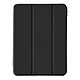 Avizar Housse pour iPad Pro 11 2024 Support Vidéo / Clavier Mise en Veille Noir Revêtu d'un clapet en simili cuir, d'un contour en silicone gel et d'un dos transparent en acrylique