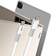 LinQ Câble USB-C 60W Charge Rapide pour MacBook et Smartphone 1.2m Blanc pas cher