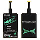 Avizar Pack Chargeur Qi et Nappe de Transformation Micro-USB Charge Sans Fil Noir - Pack composé d'un chargeur à induction QI et d'une nappe de transformation