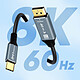 Acheter LinQ Câble Vidéo 8K USB type C vers DisplayPort Mâle Haute Résolution 1,8m  Noir