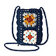 Avizar Sac Bandoulière pour Téléphone Tissé Creux Motifs Colorés  Bleu - Un sac bandoulière pour smartphone, votre compagnon du quotidien