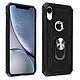Avizar Coque iPhone XR Bi matière Rigide Souple Bague Support Vidéo Noir - Coque de protection spécialement conçue pour Apple iPhone XR, Noir