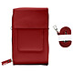 Avizar Pochette Bandoulière Smartphone en Simili cuir Sangle 130cm  rouge Une pochette pratique pour ranger votre smartphone et vos affaires personnelles