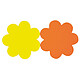 AGIPA Paquet de 50 fleurs fluo Ø 8 cm Pastille ou gommette