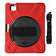 Avizar Coque pour iPad Air 11 2024 Antichoc avec Poignée Support et Sangle Rouge - Conception à trois couches : intérieur en polycarbonate rigide, armure en silicone avec bumper et cadre écran surélevé