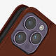 Acheter Avizar Housse pour iPhone 14 Pro Cuir premium Porte-carte Fonction Support vidéo  marron