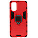 Avizar Coque Realme 7 Pro Hybride Antichoc Bague Métallique Support Vidéo rouge - Coque de protection spécialement conçue pour le Realme 7 Pro, Ring Collection.