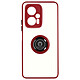 Avizar Coque pour Xiaomi Poco X4 GT Bi-matière Bague Métallique Support Vidéo  rouge - Coque de protection avec un anneau de maintien conçue spécialement pour votre Xiaomi Poco X4 GT