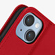 Acheter Avizar Housse pour iPhone 14 Cuir premium Porte-carte Fonction Support vidéo  rouge