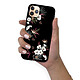 LaCoqueFrançaise Coque iPhone 11 Pro Silicone Liquide Douce noir Fleurs Sauvages pas cher