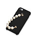 Avis LaCoqueFrançaise Coque iPhone 7/8 silicone liquide avec noir dragonne imitation perles