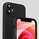 Avis Evetane Coque iPhone 12 Mini + 2 Vitres en Verre Trempé Noire Silicone liquide Compatible MagSafe