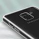 Avizar Coque Samsung Galaxy A8 Silicone Souple Film Verre Trempé 9H Transparent Noir pas cher