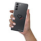 LaCoqueFrançaise Coque Samsung Galaxy S21 5G 360 intégrale transparente Motif Coeur Noir Amour Tendance pas cher