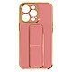 Avizar Coque pour iPhone 13 Pro Silicone flashy Béquille pliable Système magnétique  rose - Une coque en silicone flexible, conçue pour protéger votre Apple iPhone 13 Pro au quotidien