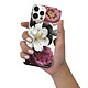 LaCoqueFrançaise Coque iPhone 12/12 Pro 360 intégrale transparente Motif Fleurs roses Tendance pas cher