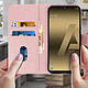 Avis Avizar Etui folio Rose Champagne Stand Vidéo pour Samsung Galaxy A20e