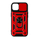 Avizar Coque iPhone 13 Pro Max avec Cache caméra et Bague Support Vidéo Rouge Coque Anneau Rouge en Polycarbonate, iPhone 13 Pro Max