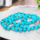 Avis Avizar Bijou de Téléphone Bracelet Perles Rondes Collection Glam turquoise Translucide