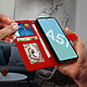 Avizar Housse Samsung Galaxy A51 Étui Porte carte Support Vidéo et Dragonne rouge pas cher