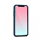 Evetane Coque iPhone XR Silicone liquide Bleu Marine + 2 Vitres en Verre trempé Protection écran Antichocs pas cher