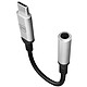 3mk Adaptateur USB C vers Jack 3.5mm Haute Qualité Sonore Compact Noir / Argent Adaptateur audio de 3mk pour utiliser vos écouteurs 3.5mm préférés avec vos appareils dotés d'une entrée audio USB-C