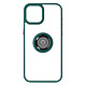 Avizar Coque pour iPhone 15 Bi-matière Bague Métallique Support Vidéo  Vert Coque anneau contour vert, de la série Ringrip, conçue spécialement pour votre iPhone 15