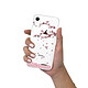 Evetane Coque iPhone Xr silicone transparente Motif Chute De Fleurs ultra resistant pas cher