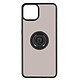 Avizar Coque Apple iPhone 13 Mini Bi-matière Bague Métallique Support noir Coque de protection noir avec un anneau de maintien spécialement conçue pour iPhone 13 Mini