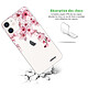 Avis Evetane Coque iPhone 12 mini silicone transparente Motif Cerisier ultra resistant