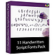 Pack de 11 polices de caractères manuscrites  - Licence perpétuelle - 1 utilisateur - A télécharger
