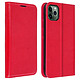 Avizar Étui iPhone 11 Pro Max Folio Cuir Véritable Porte cartes Support Vidéo rouge - Housse de protection spécialement conçue pour Apple iPhone 11 Pro Max