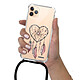 Evetane Coque cordon iPhone 11 Pro noir Dessin Attrape coeur pas cher