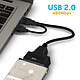 Avis LinQ Câble Adaptateur USB 2.0 vers SATA ou SSD 2.5 pouces Design Compact  Noir