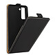 Avizar Étui Samsung Galaxy S22 Clapet Vertical Porte cartes - Noir Étui à clapet spécialement conçu pour Samsung Galaxy S22