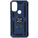 Avizar Coque pour Motorola Moto G71 5G Antichoc Bi-matière Bague Support Vidéo  bleu Coque bi-matière spécialement conçue pour votre Motorola Moto G71 5G