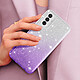 Acheter Avizar Coque pour Samsung Galaxy A13 5G et A04s Paillette Silicone Semi rigide  Transparent et violet