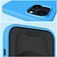 Acheter Moxie Coque pour iPhone 15 Semi-rigide Intérieur Microfibre Bords Surélevés Bleu