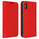 Avizar Etui folio Rouge Cuir véritable pour Apple iPhone XS Max - Etui folio Rouge cuir véritable Apple iPhone XS Max