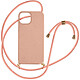 Avizar Coque cordon pour iPhone 15 Silicone Recyclable  Rose - Coque cordon en silicone gel rose série Classic Case Bio, conçue spécifiquement pour votre iPhone 15
