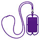 Avizar Coque Cordon Universelle pour Smartphone avec Porte-carte  Violet - Coque universelle pour téléphone universelle série NeckPouch, très pratique au quotidien